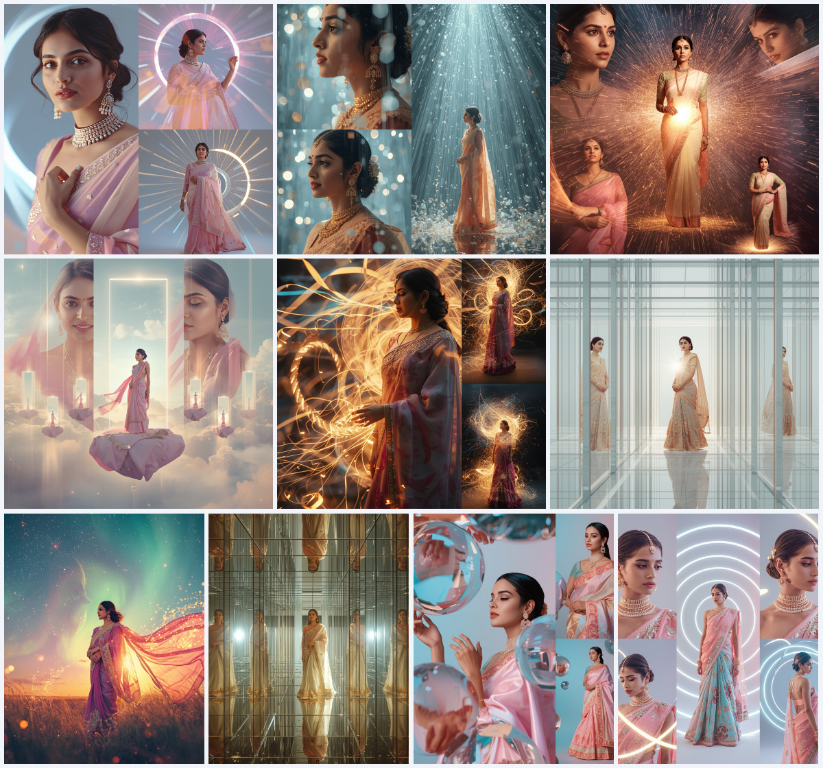 10+ Aesthetic Saree AI Prompts to Create Soft Glow Instagram Ready Photos