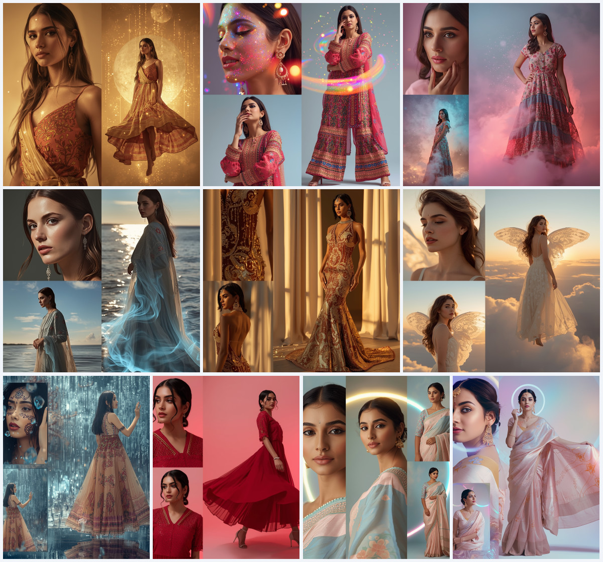 10+ Elegant Saree AI Prompts to Create Festive Fashion Looks with Natural Beauty