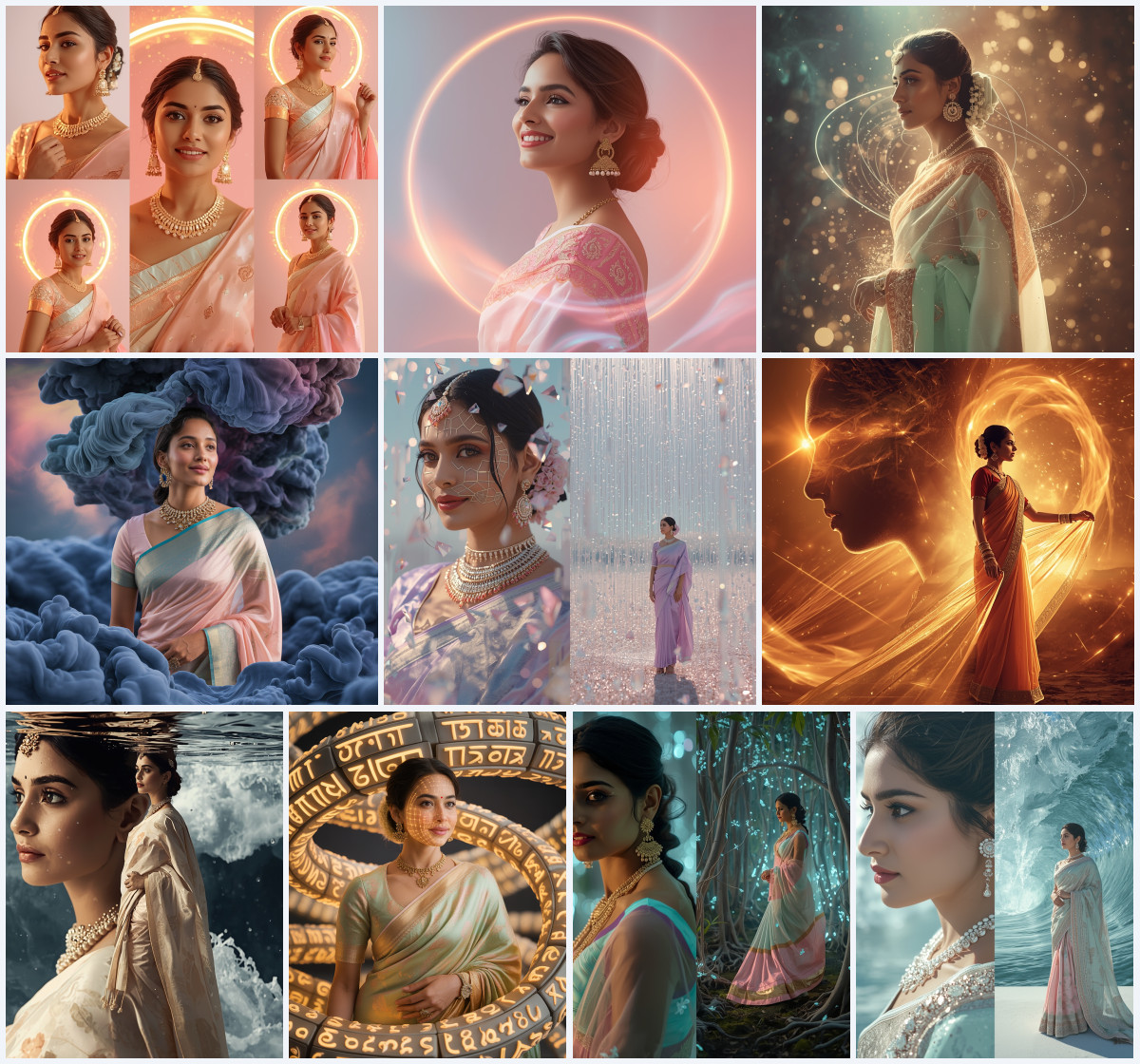 10+ Festive Saree AI Prompts to Create Bright Celebration Looks with Stylish Appeal