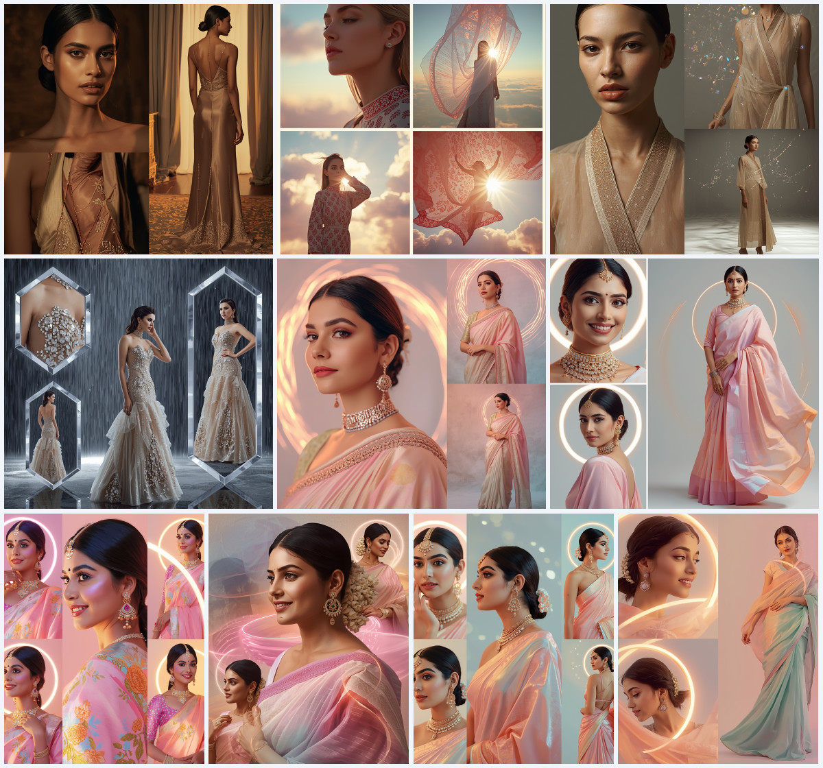 10+ Glam Saree AI Prompts to Create Bold Fashion Looks with Influencer Style