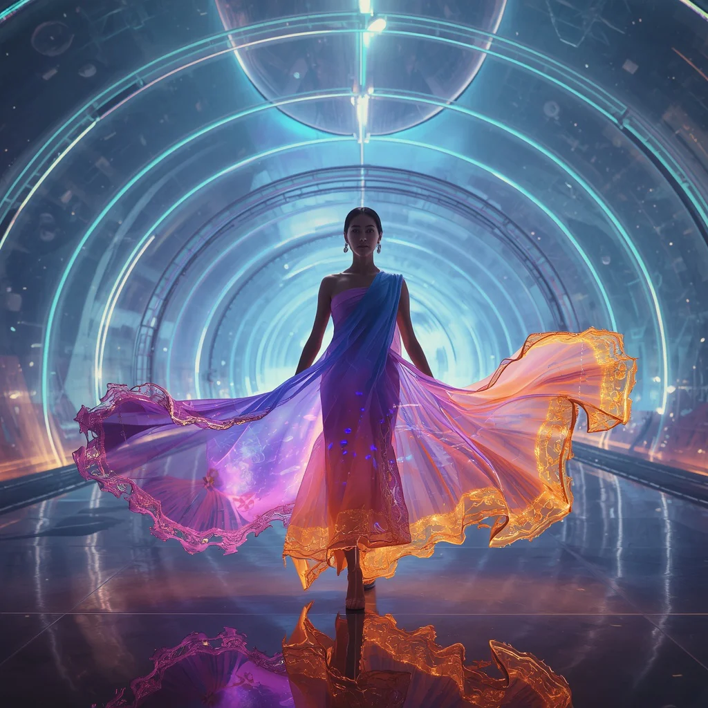 Aurora Plasma Hyper-Omni Eternity Prime Apex Omega ExoGenesis Continuum Flow Energy Wave Nexus Saree System | traditional saree prompt for girl images - Regal Princess Saree AI Image Prompts for Fairytale-Inspired Artwork AI Prompt