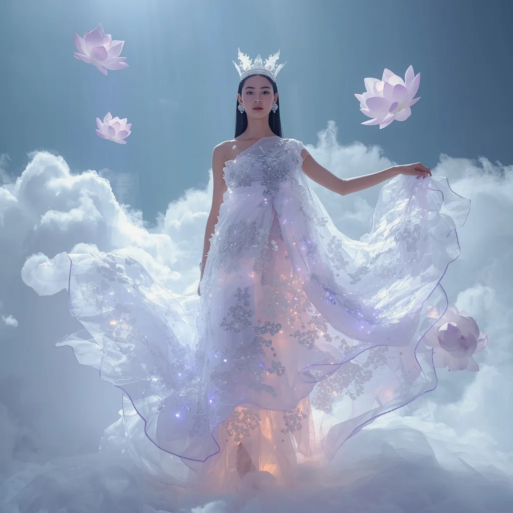 Crystal Sky Lotus Hyper-Omni Eternity Prime Apex Omega ExoGenesis ExoHorizon Cloud Realm Floating Atmospheric Garden Saree System | traditional saree prompt for girl online - Candid Girl's Saree AI Prompts for Authentic Cultural Moments AI Prompt