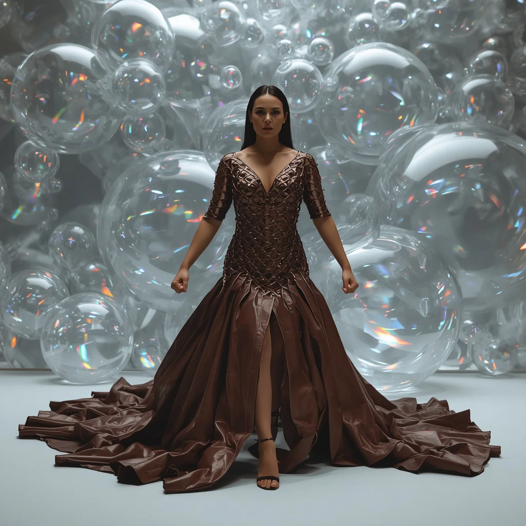 Heavy Leather Lattice & Metallic Bronze Saree | Floor-Dragging Aggressive March Pose | Quantum Foam Bubbles | gemini girl photo prompt indian style instagram - Whimsical Child Saree AI Prompts for Playful Outdoor Photography AI Prompt