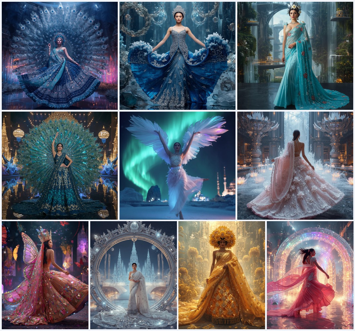 Joyful Girl's Saree AI Prompts for Traditional Temple Festival Photography | best ai prompts for realistic photos
