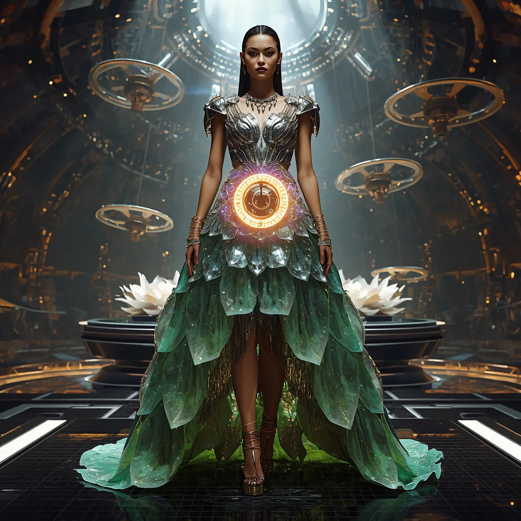 Mechanical Lotus Plasma Hyper-Omni Eternity Prime Apex Omega ExoGenesis Singularity Forge Dominion Hypercore Saree with Rotating Infinity Reactor Bloom Engine System | new ai prompt chatgpt - Regal Princess Saree AI Image Prompts for Fairytale-Inspired Artwork AI Prompt