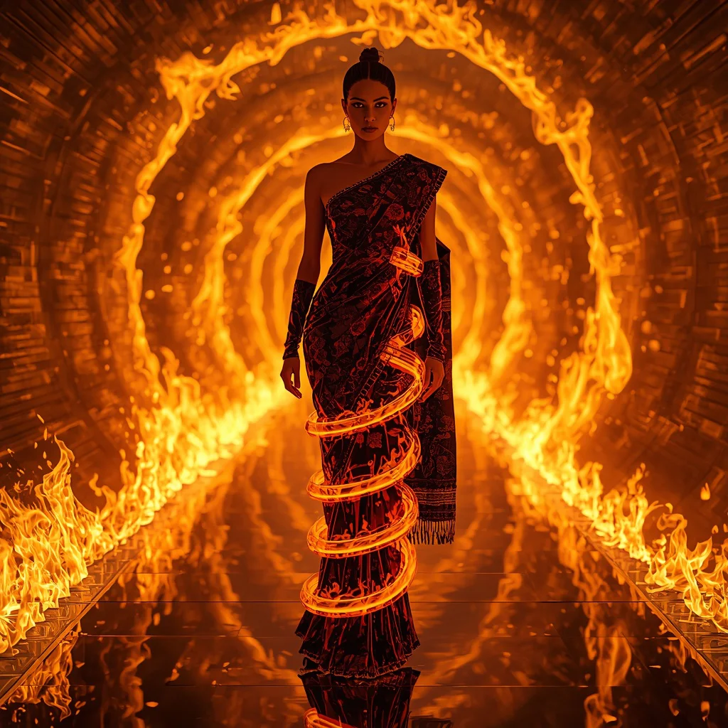 Mirror Flame Cobra Hyper-Omni Eternity Prime Apex Omega ExoGenesis ExoLoop Infinity Fire Spiral Saree System | instagram prompt for traditional look for girl in english - Candid Girl's Saree AI Prompts for Authentic Cultural Moments AI Prompt