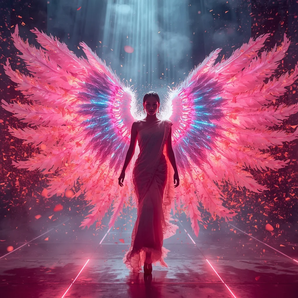 Neon Feather Storm Hyper-Omni Eternity Prime Apex Omega ExoGenesis ExoNova Wings Light Explosion Dimension Saree System | trending prompt copy paste - Regal Princess Saree AI Image Prompts for Fairytale-Inspired Artwork AI Prompt