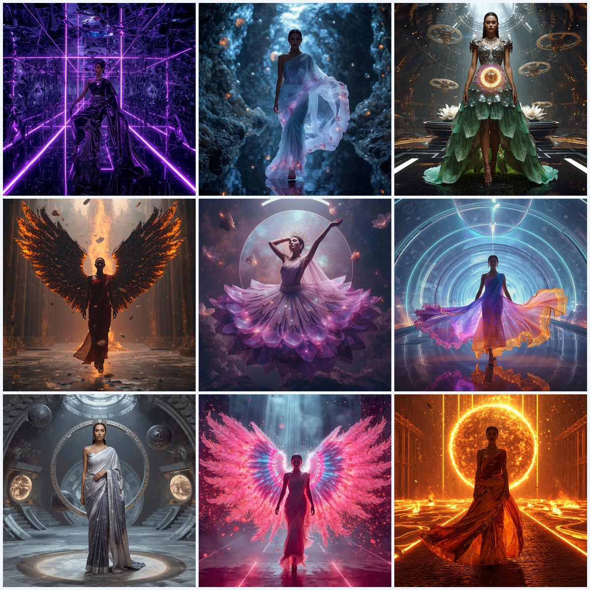 Regal Princess Saree AI Image Prompts for Fairytale-Inspired Artwork | cute prompt for girls in saree